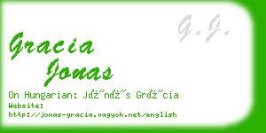 gracia jonas business card